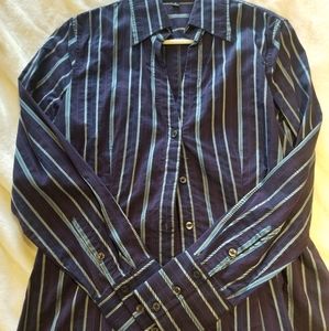 Blue striped button down